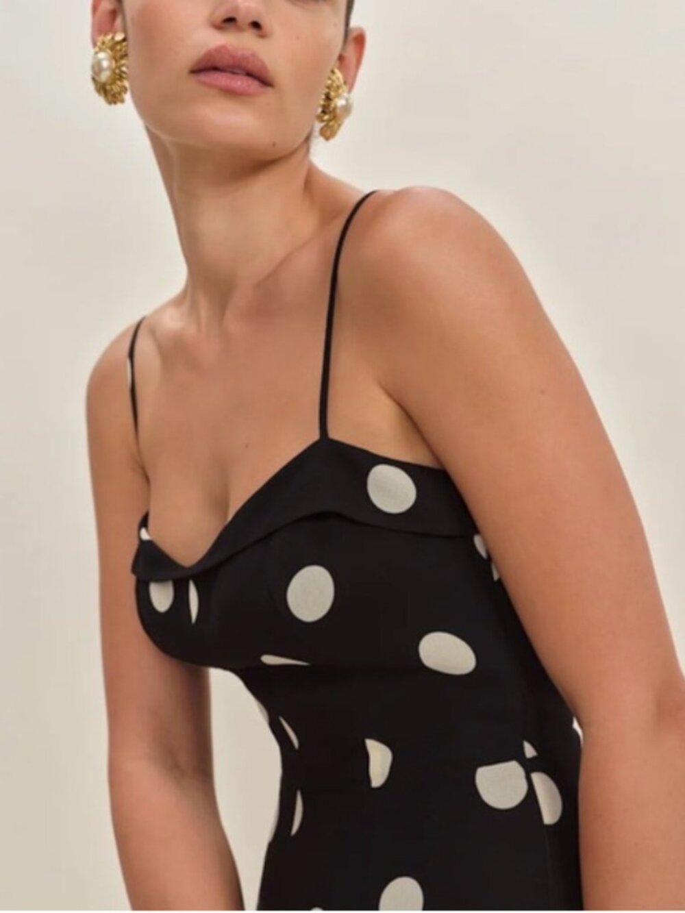 NEW Reformation Fredo Polka Dot Dress Classic - Picture 3 of 10